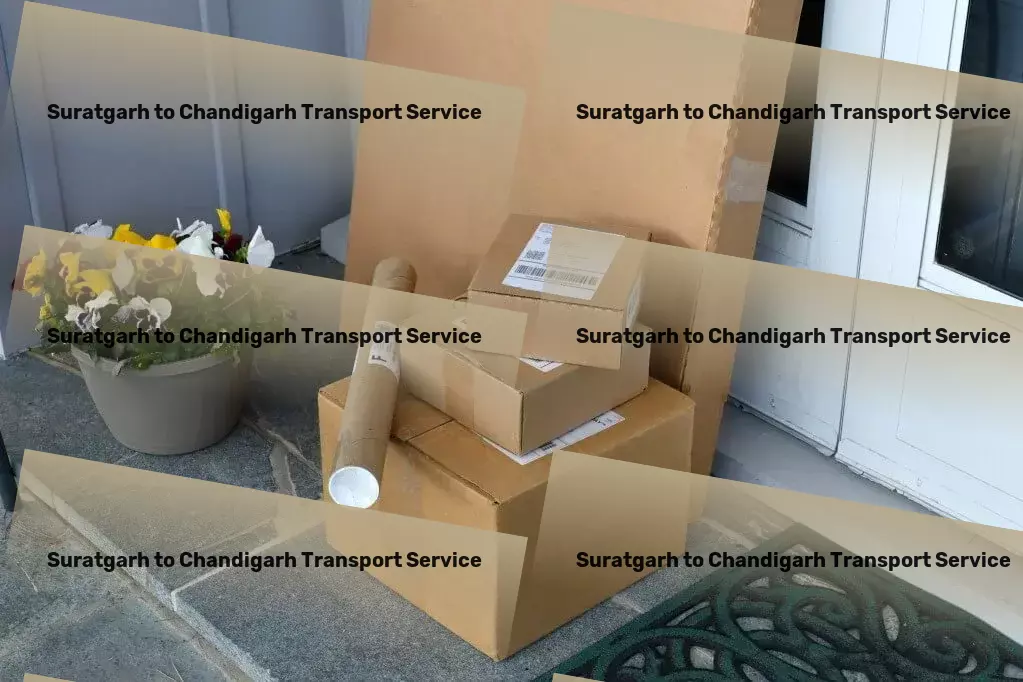 Suratgarh to Chandigarh Transport Interstate parcel delivery